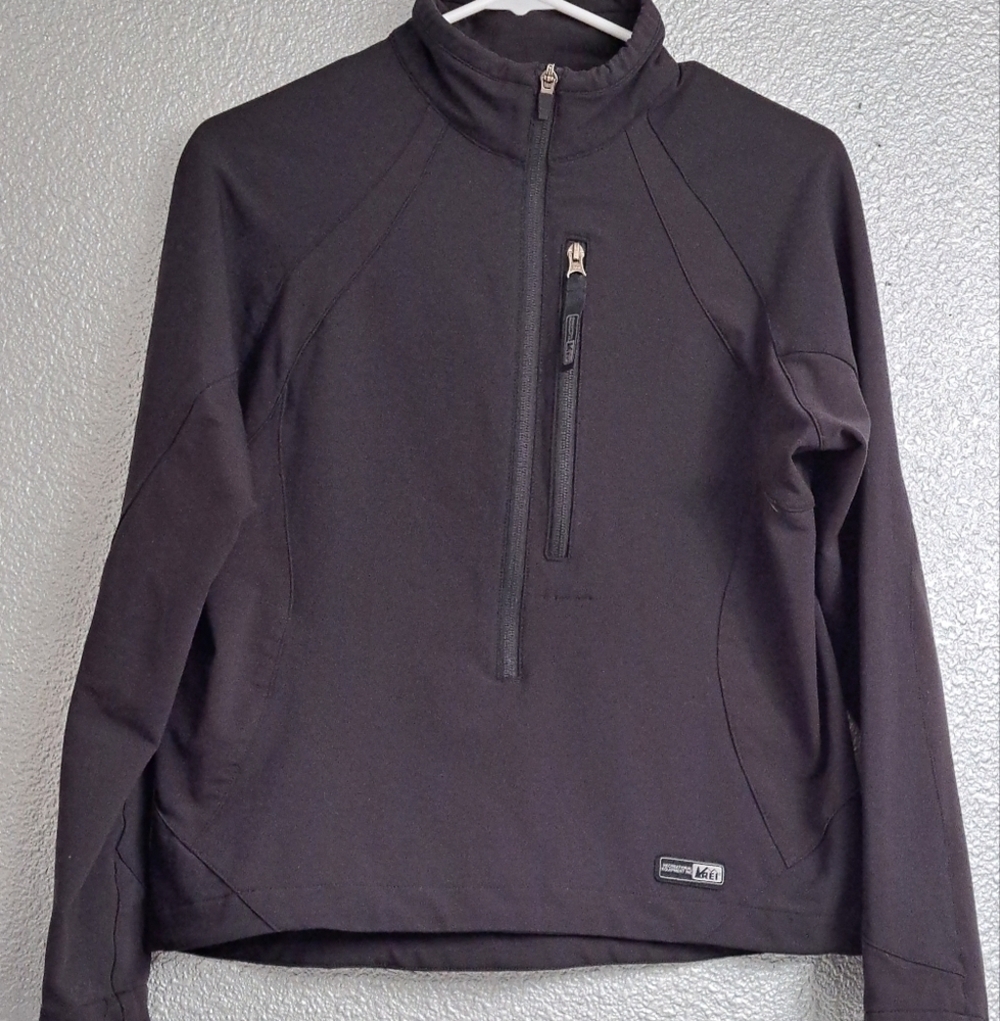 Rei Black 1/2 Zip Pullover Jacket Size S